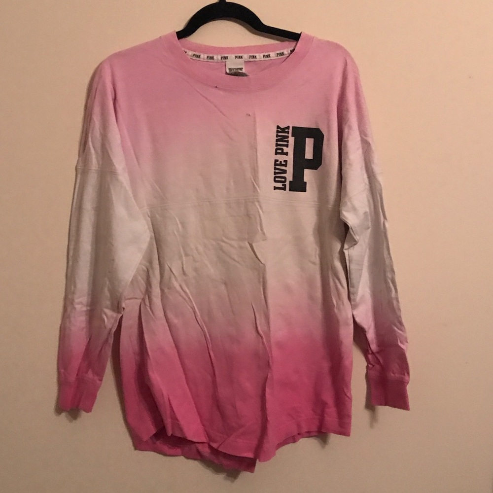 Victoria’s Secret PINK ombré long sleeve shirt